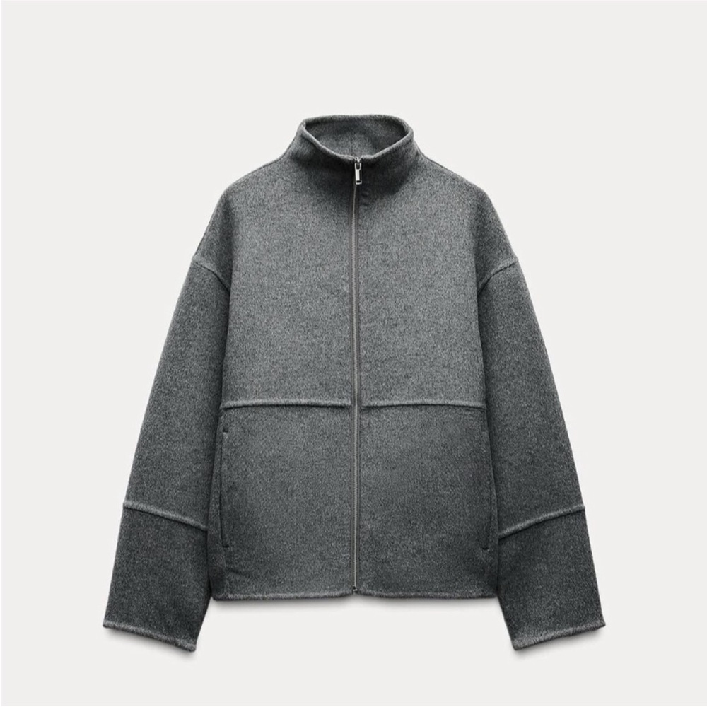 Zara Men's Black Zip-Up Jacket